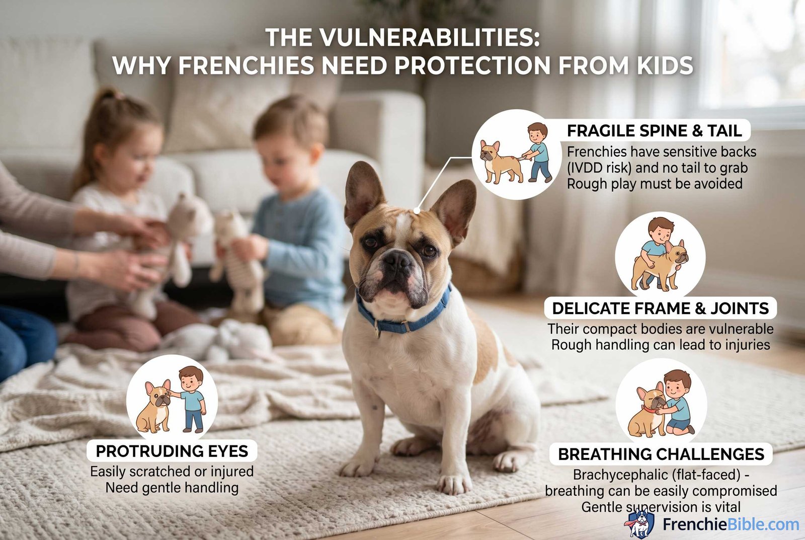 The Vulnerabilities: Why Frenchies Need Protection from Kids