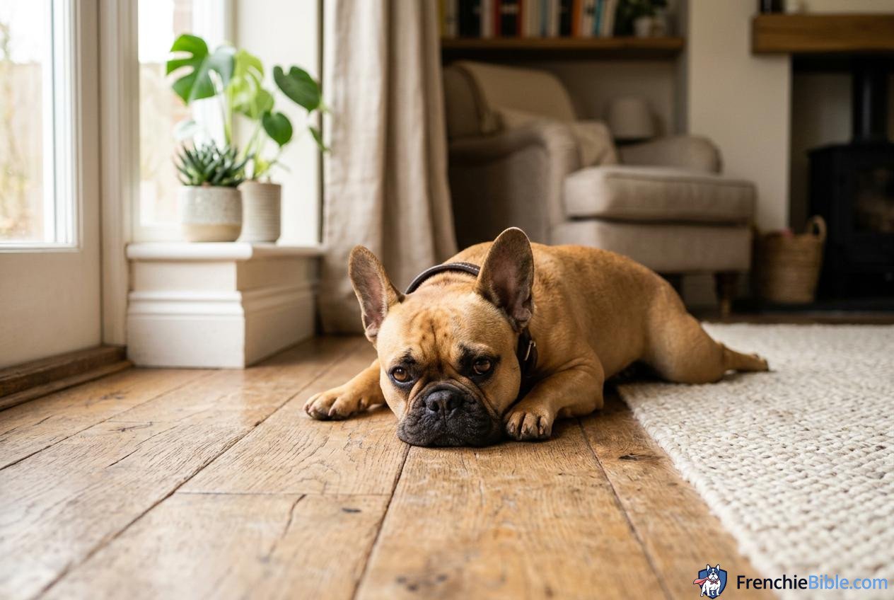 Healthy French Bulldog with full shiny coat