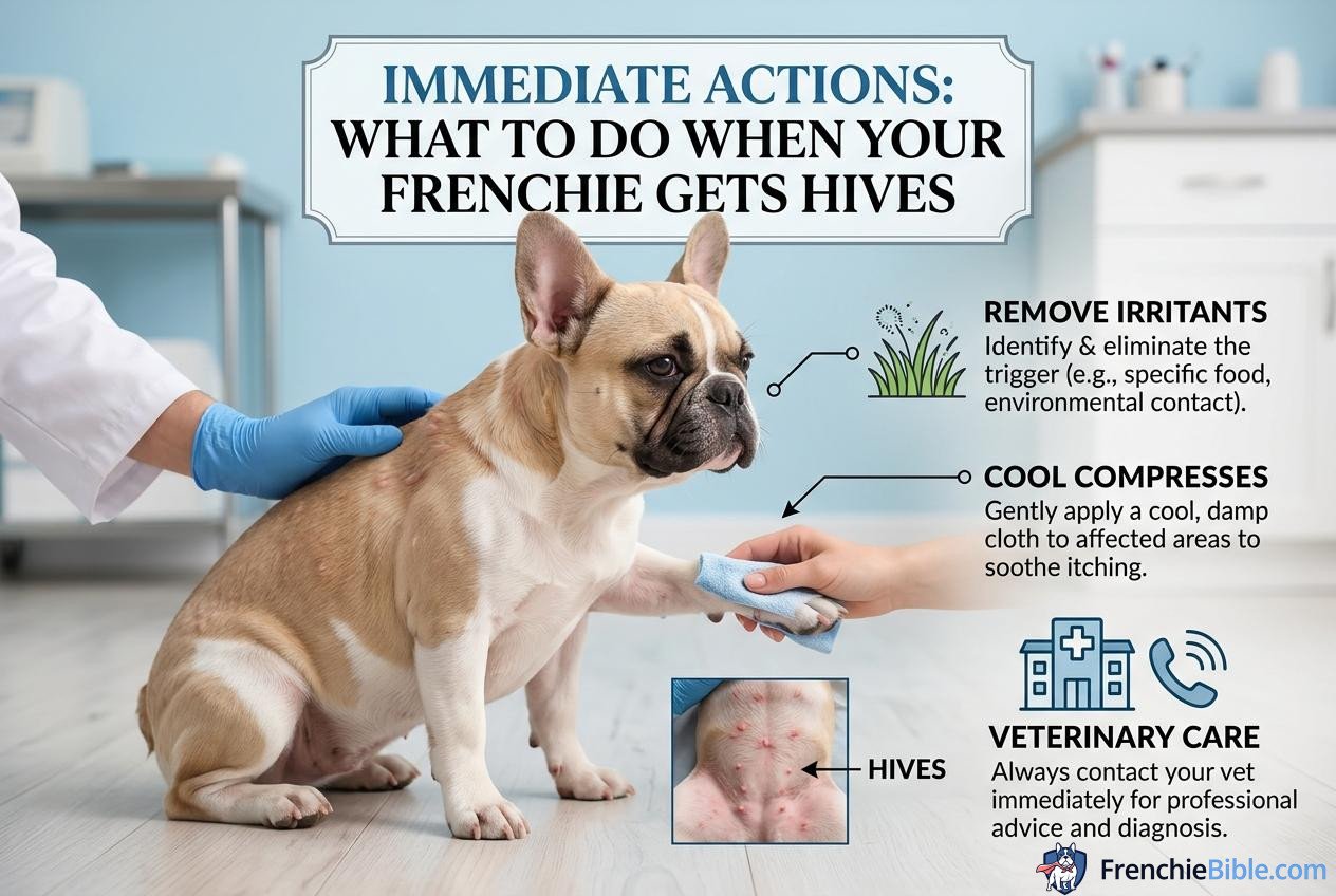 Immediate Actions: What to Do When Your Frenchie Gets Hives