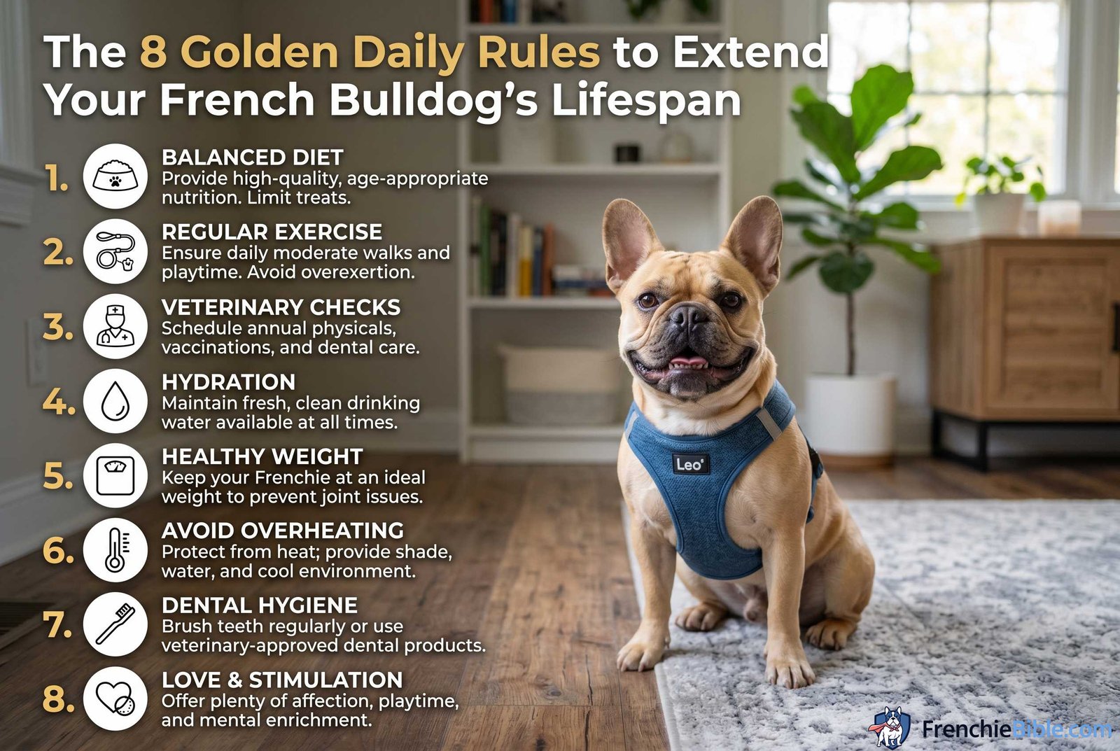 The 8 Golden Daily Rules to Extend Your French Bulldog's Lifespan