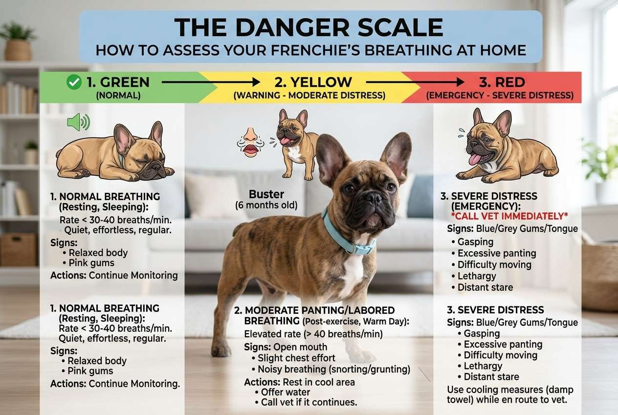 The Danger Scale: How to Assess Your Frenchie's Breathing at Home