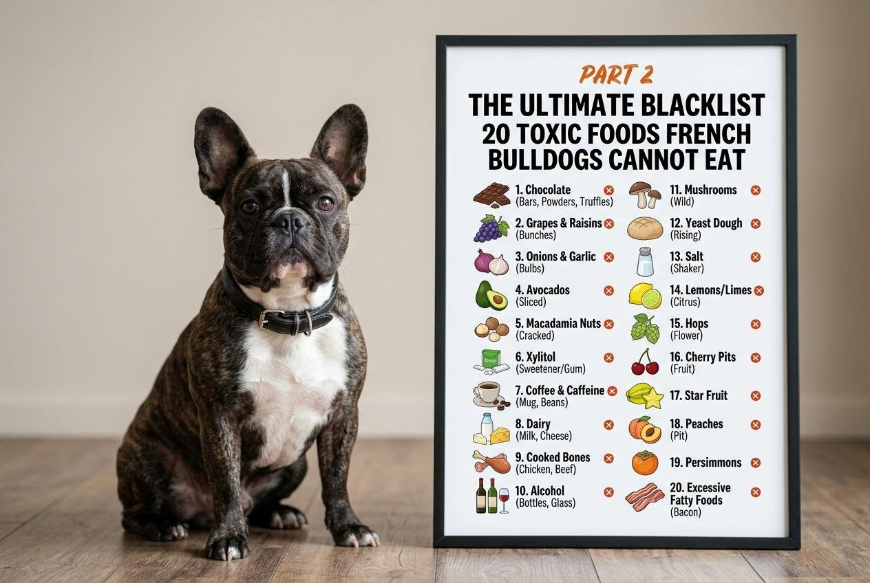 Part 2: The Ultimate Blacklist: 20 Toxic Foods French Bulldogs Cannot Eat