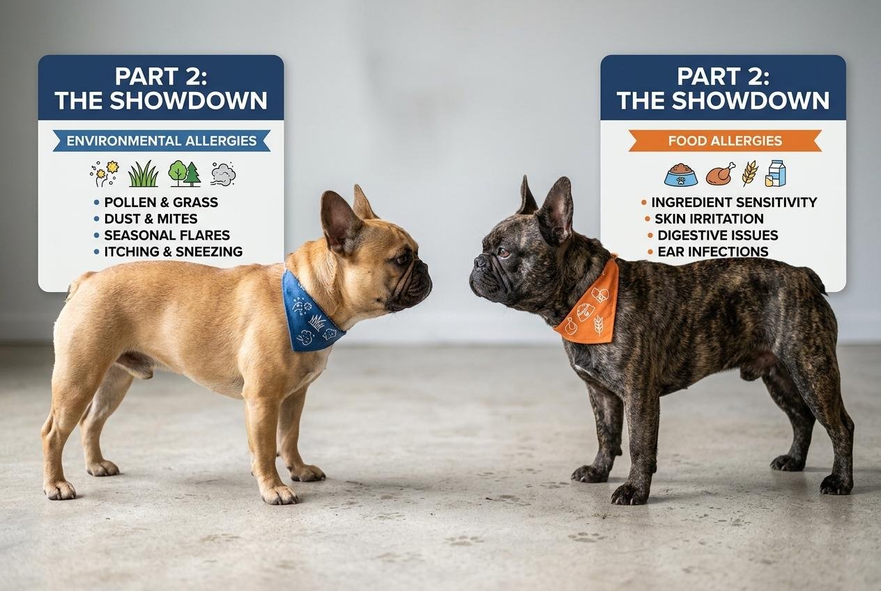 Part 2: The Showdown – Frenchie Environmental Allergies vs. Food Allergies