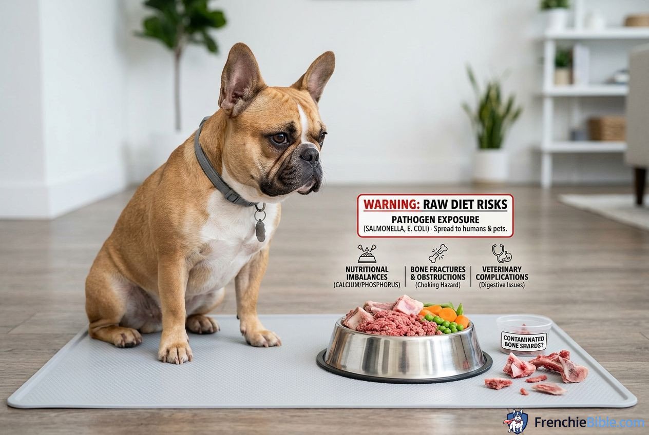 The Cons and Hidden Dangers of Raw Diets for Frenchies