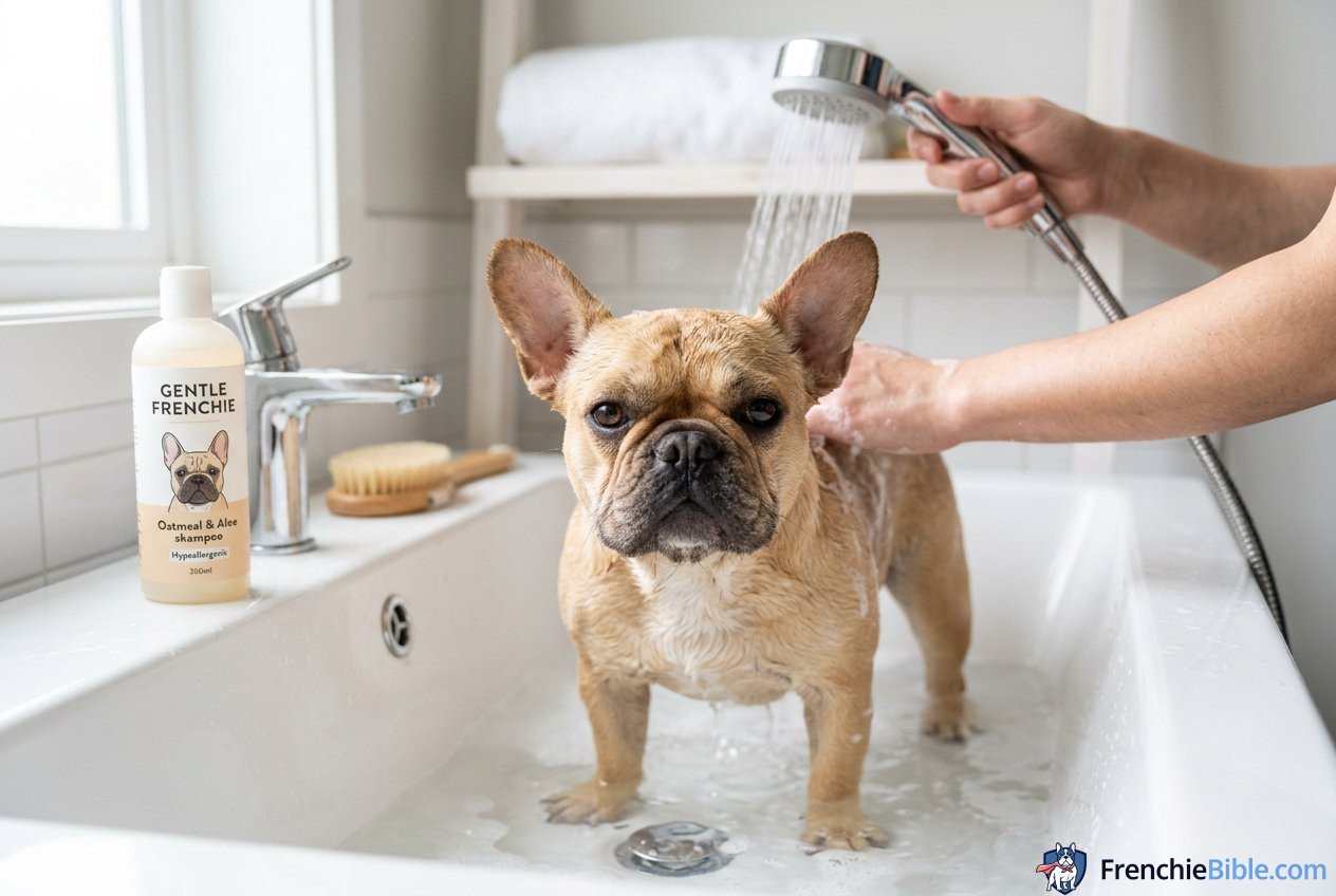 The Art of the Bath: How to Properly Bathe a Frenchie with Sensitive Skin