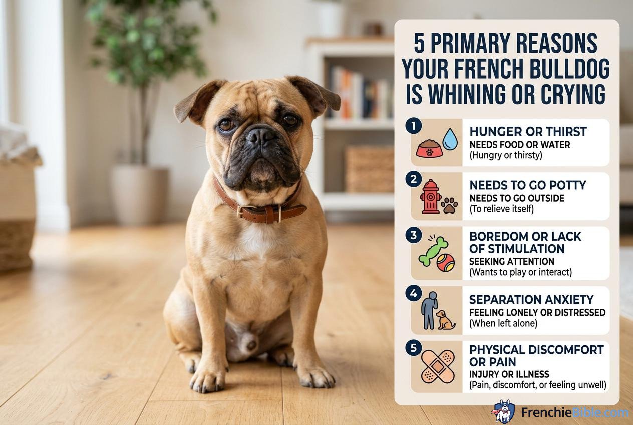 5 Primary Reasons Your French Bulldog is Whining or Crying