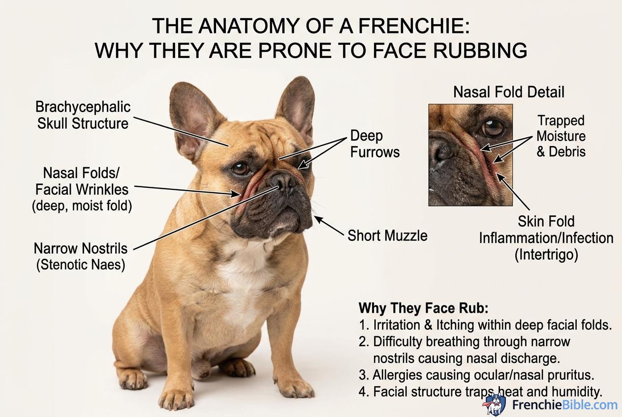 The Anatomy of a Frenchie: Why They Are Prone to Face Rubbing