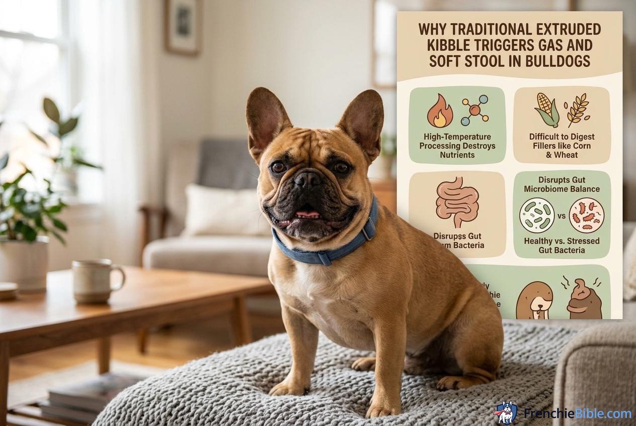 2. Why Traditional Extruded Kibble Triggers Gas and Soft Stool