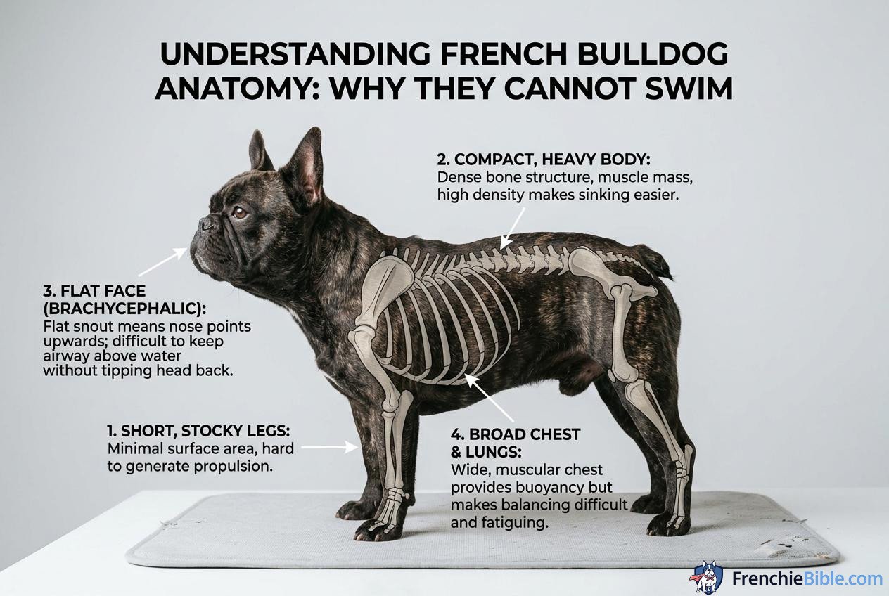 Understanding French Bulldog Anatomy: Why They Cannot Swim