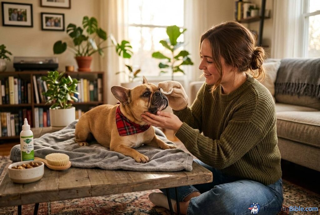 french bulldog winter ear care treating ear margin fissures and frostbite 0 2026