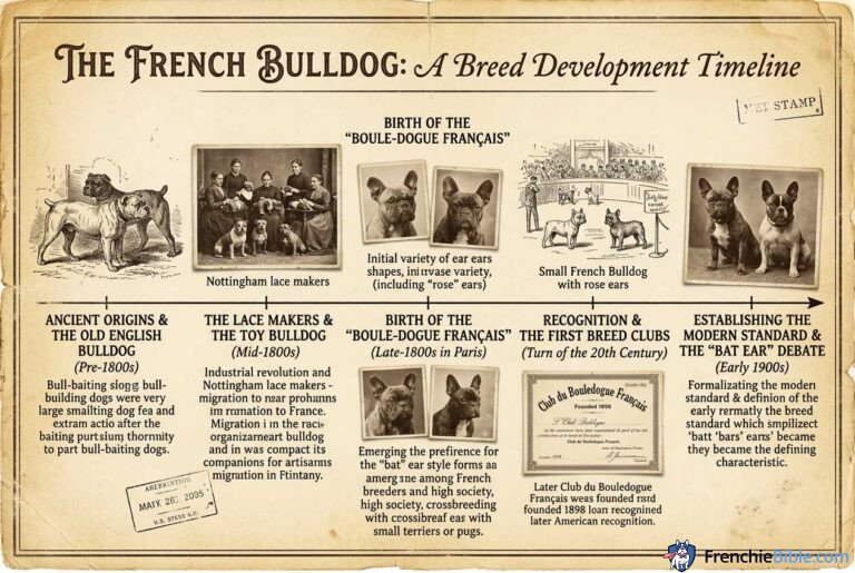 The History and Origins of the French Bulldog: From British Lace Workers to Parisian High Society